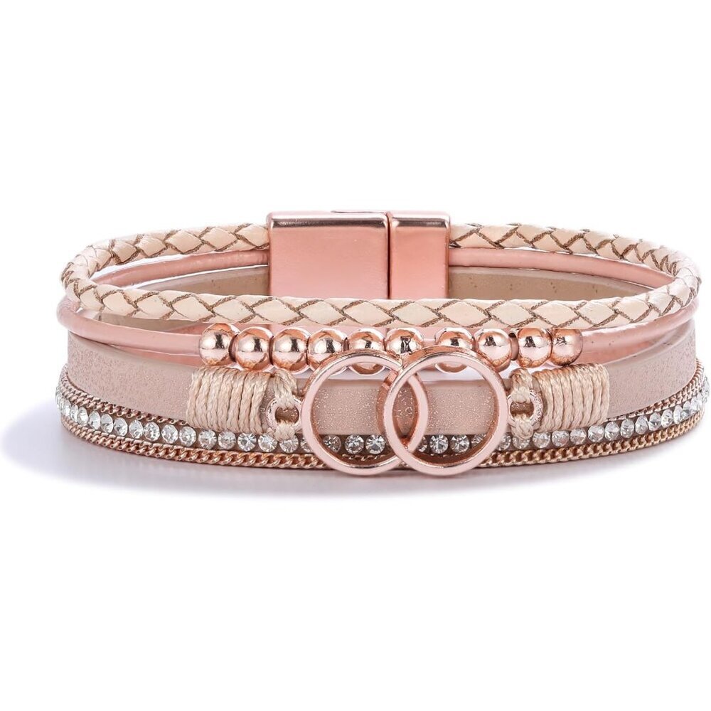 Leather Boho Wrap Bracelets for Women Beaded Infinity Jewelry Gift